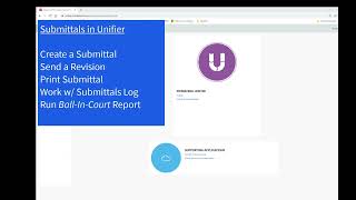 Submittals in Unifier  Contractor [upl. by Aniraad915]