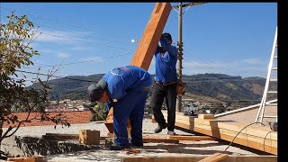 PILAR EM MADEIRA APRENDA DO ENCAIXE AO VALOR DE MÃO DE OBRA carpintaria [upl. by Essyla]