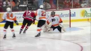 Ponikarovskiy scores after amazing assist by Brodeur vs Flyers [upl. by Theodore]