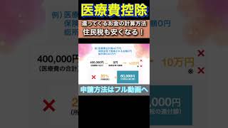 【医療費控除】住民税も安くなる💰お金も還ってくる💰還付金の計算方法！家族で10万円超えたら必ず申請しよう！節税対策💰住民税減税 [upl. by Annaiek]