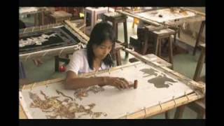 Introduction to Kalaga Tapestry in Myanmar  History Craft in Process and the workshop atmosphere [upl. by Eve]