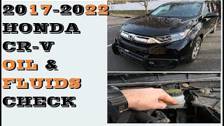 How to check Oil and Fluids in Honda CRV 20172022 [upl. by Bernita5]