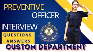 Preventive officer interview  Custom inspector Interview questions and answers  PD Classes [upl. by Joy935]