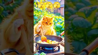 See how cats cook food cat food cute cats funny cats cat [upl. by Bollen]