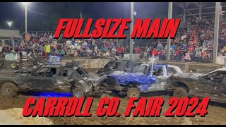 FULLSIZE DEMOLITION DERBY CARROLL CO FAIR 2024 [upl. by Baily713]