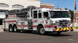 Mesa fire dept reserve ladder 201 responding [upl. by Akilak930]