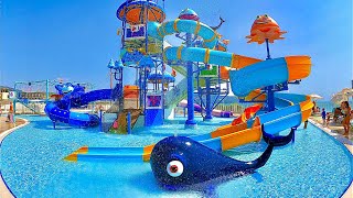 Kids Water Slides at Maxeria Blue Didyma Hotel [upl. by Alemrac]