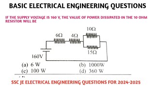 basic electrical engineering questions  series parallel circuit problem  ssc je 2024 2025 [upl. by Nolek]