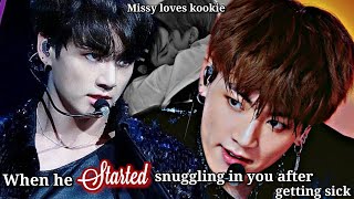 when he started sleeping in your lap after getting sick jkff jungkookff btsff fanfiction [upl. by Aztilem]