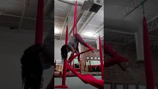 Aerial Silks Freestyle Session  ft Crossback Straddle to Belay [upl. by Yeliak390]