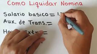 Como LIQUIDAR NOMINA ejercicio paso a paso [upl. by Naxor]