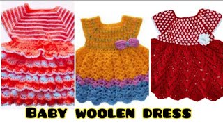 Crochet dress for baby girl  baby girl crosia dress design  baby girl woolen dress design [upl. by Rowe767]