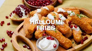 Super Easy Halloumi Fries Recipe [upl. by Odraboel]