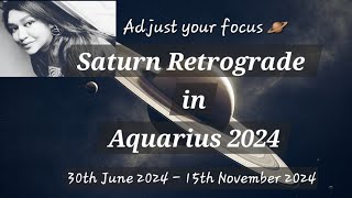 Saturn Retrograde in Aquarius 2024 Purvabhadrapada Nakshatra Insights for all 12 Signs [upl. by Tella]