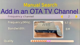 Manually Adding a TV Channel to your Digital Converter Box for OTA Antenna TV Channels [upl. by Aztinay]