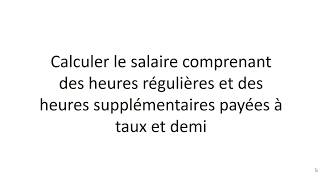 Calculer le salaire hebdomadaire [upl. by Irahs385]