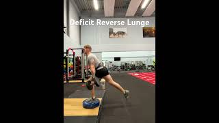 Deficit Reverse Lunge  Legs Lunge focus [upl. by Ferreby]