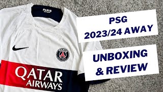 PSG 202324 match away jersey DriFIT ADV Unboxing amp Review [upl. by Idnil]