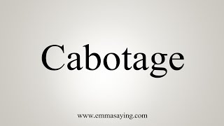 How To Say Cabotage [upl. by Pestana]