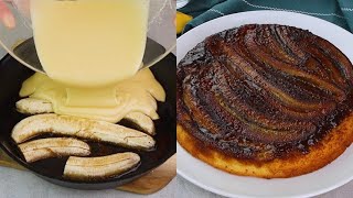 Torta rovesciata alle banane e caramello facile saporita e veloce da preparare [upl. by Torras631]