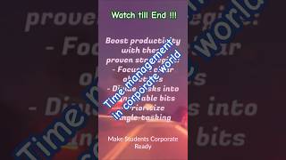 Extreme Time Management Techniques ⌚ ⏰ viral tips shorts ytshorts [upl. by Meekar761]