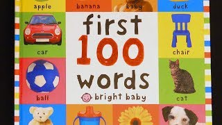 First 100 Words Bright Baby  Learn Colors Animals and More [upl. by Welch817]