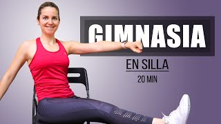 Gimnasia Sin Impacto con Silla  20 minutos [upl. by Oilalue]