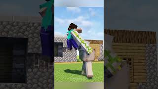 Villager VS HEROBRINE 🥵 minecraft herobrine [upl. by Valenba]