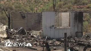 Homes destroyed in Kearny fire [upl. by Brasca191]