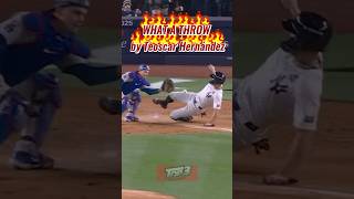 WOW PERFECT Throw by Teoscar Hernández shorts mlb baseball [upl. by Llevrac]