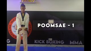 Taekwondo Poomse 1  Step by Step Demonstration poomsae taekwondo martialarts [upl. by Etnor]