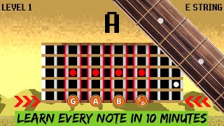 FRETBOARD MEMORIZATION GAME 🎮 LEARN ALL THE NOTES on a GUITAR FRETBOARD in 10 MINUTES [upl. by Andeee555]