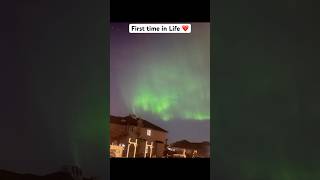 First time saw Northern Lights shorts nature canada northernlights auroraborealis [upl. by Pampuch]