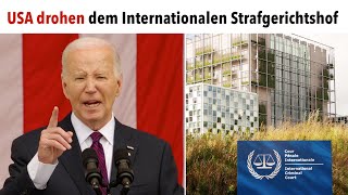 USA drohen dem Internationalen Strafgerichtshof amp untergraben internationale Rechtsnormen [upl. by Yauq]