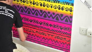 Decotex wall  Textile with adhesive Wall Covering  easy apply and easy to remove [upl. by Richers678]