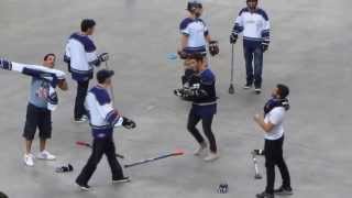 NKOTB vs Jonas Brother Broom Ball Game at the 2013 MixTape Festival Part 1 [upl. by Ransom]