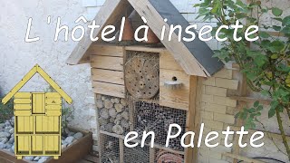 LHotel à insectes en palette très facile The insect hotel on a palettevery easy and fun [upl. by Larue]