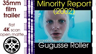 Minority Report 2002 35mm film trailer C flat open matte 4K CROPPED [upl. by Eylrac]