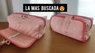 👝 Cómo hacer una CARTUCHERA con solapa para lapiceras TUTORIAL  MOLDES Gratis [upl. by Nayt]