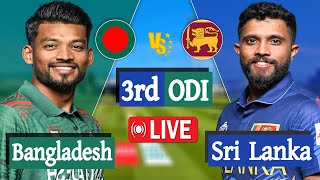 Bangladesh vs Sri Lanka Live  Ban vs Sl live 3rd ODI Match Preview Score  Live Cricket Match Today [upl. by Azilef]