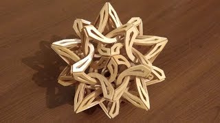 Scroll saw project quotSolar Flairquot  wooden geometric sculpture Free pattern [upl. by Elaina]