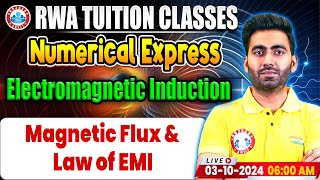 Class 12 Physics Electromagnetic Induction  Magnetic Flux amp Law of EMI  12th Physics Numericals [upl. by Dorree]