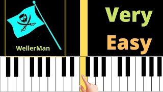 Wellerman  Sea Shanty  VERY EASY Piano tutorial [upl. by Doyle877]