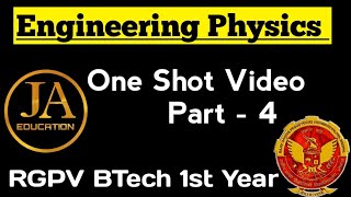 Engineering Physics Unit 4  RGPV BTech 1st Year  Engineering Physics Part 4  Physics RGPV [upl. by Tannie]