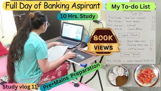 Full day of banking aspirant 10 hr study routine studyvlog banking studyroutine rbi sbi ibps [upl. by Orman]