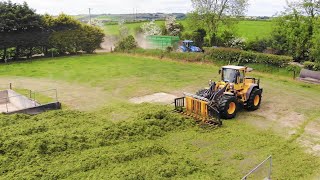 John Deere 8600 amp 7450 with Volvo New Holland amp Massey Ferguson 2019  CCS [upl. by Soalokcin]