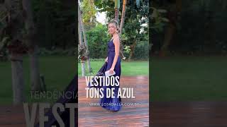 Vestido de festa  tendência em tons de azul [upl. by Chelsae]