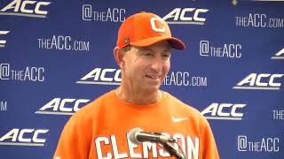 Clemson 24 Pitt 20 Dabo Swinney postgame QampA [upl. by Heck]