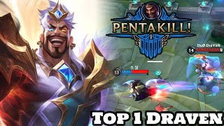 Wild Rift Draven  Top 1 Draven Pentakill Gameplay Rank Master [upl. by Rosenbaum]