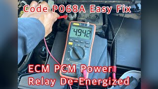 Ford Escape Code P068A ECM  PCM Power Relay DeEnergized  Simple Fix [upl. by Ihteerp]